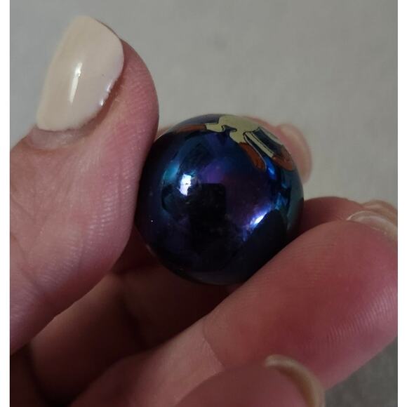 Pokemon Meowth 52 Marble First Edition Iridescent Holo Glass Vintage 2000 - Picture 3 of 7